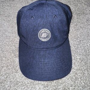 Navy Blue Denim Baseball Cap